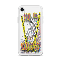 STOP the VIOLENCE 049 iPhone Liquid Glitter Phone Case - STOP the VIOLENCE