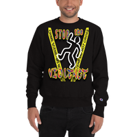 STOP the VIOLENCE 093 Men's Champion Max Crewneck Sweatshirt  STOP the VIOLENCE