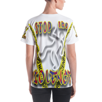 STOP the VIOLENCE 220 Women's Crewneck T-Shirt STOP the VIOLENCE